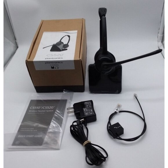 Plantronics CS520 Wireless Headband Headset System Black with Box 84692-01 - Picture 1 of 11